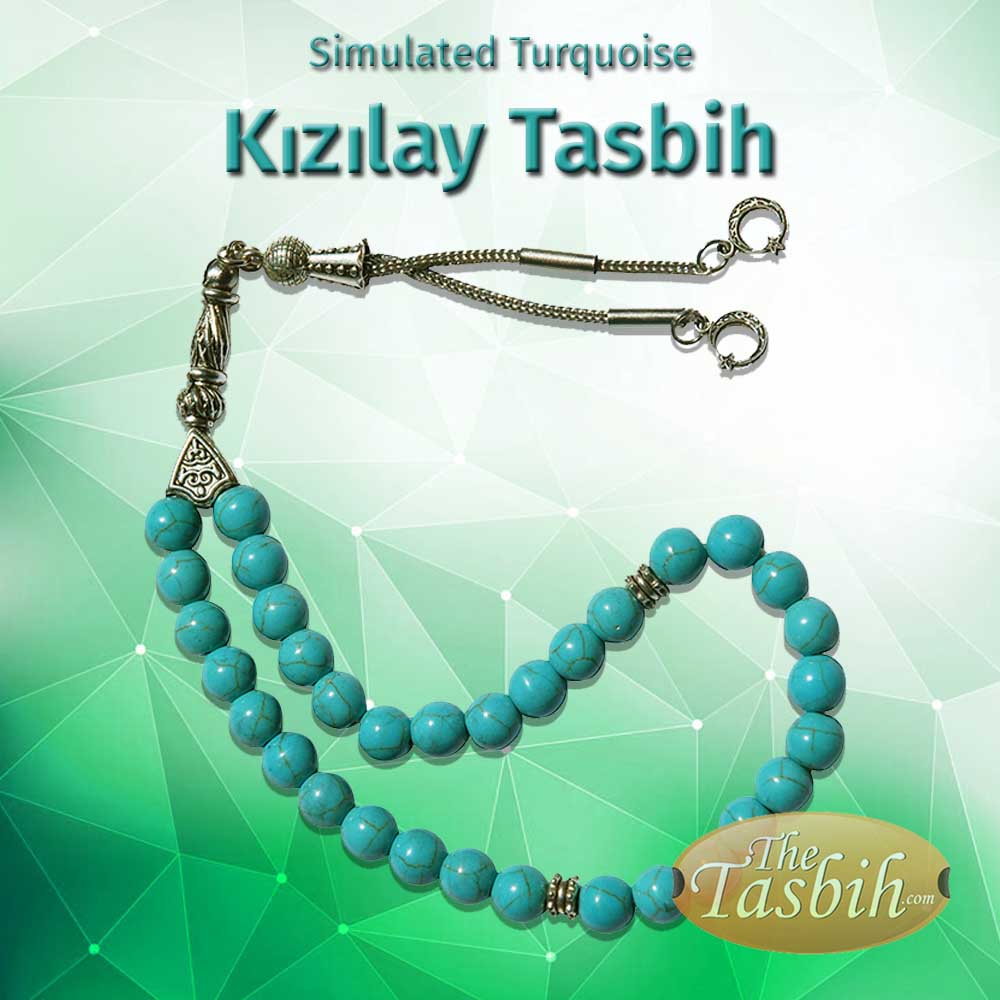 Simulated Turquoise Kizilay Tasbih